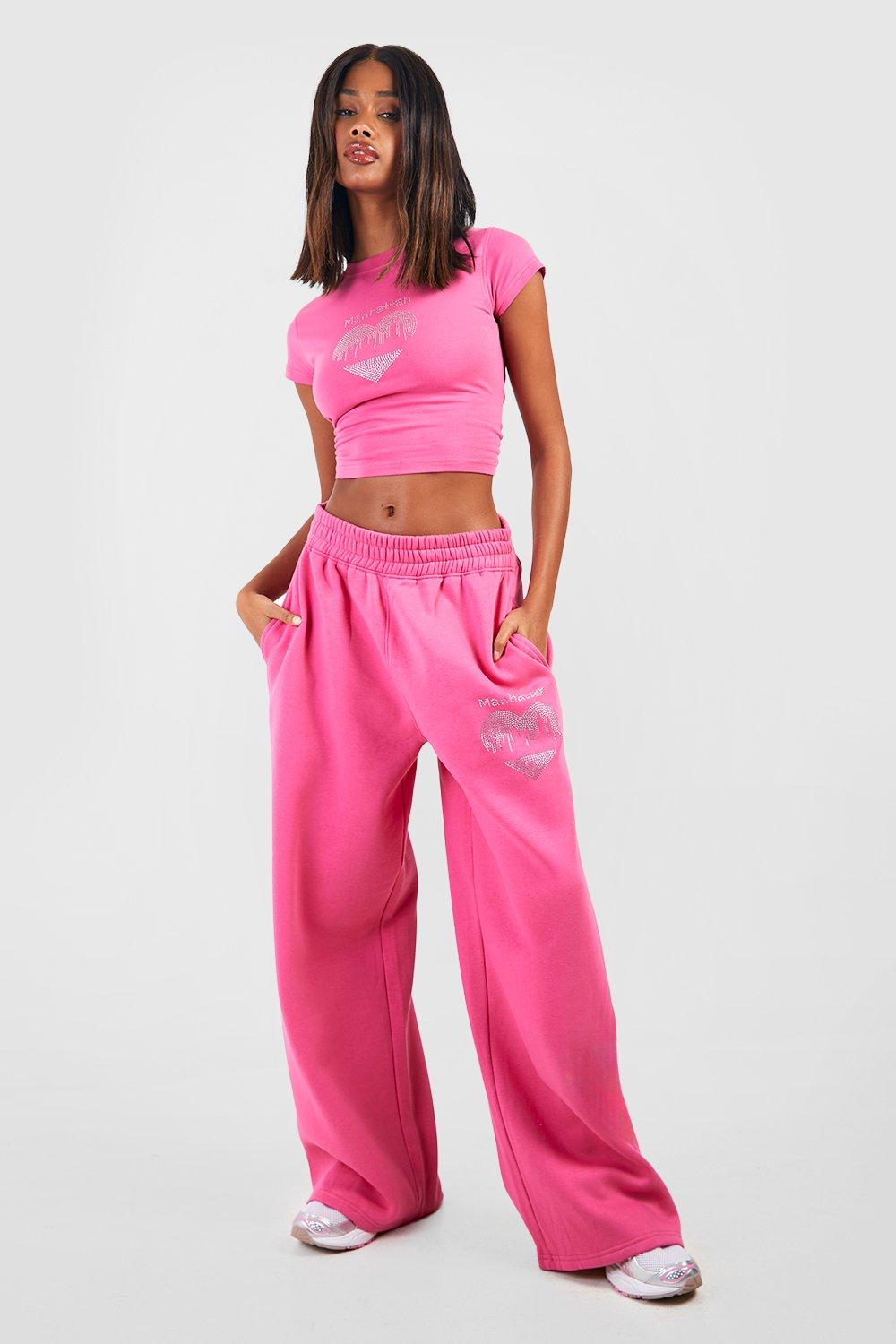 Hot pink jogger store set